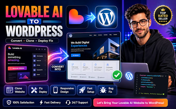 convert lovable ai to wordpress, clone lovable ai website, fix deploy lovable