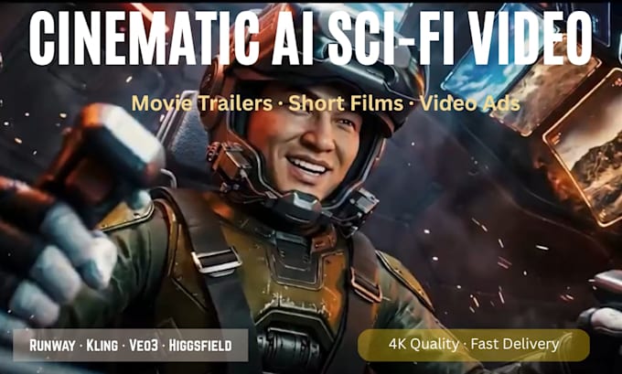 create epic ai sci fi movie trailers using kling runway veo3 ads