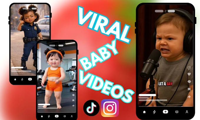 create viral ai dancing baby video, ai baby podcast for tiktok and youtube