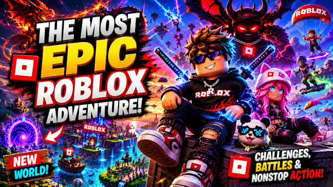 create viral roblox gaming thumbnails in 3d
