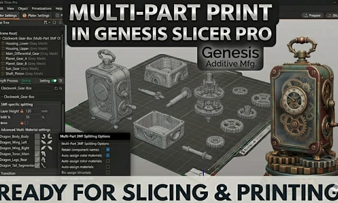 color 3d model stl to 3mf split slice in bambu studio and multicolor 3d printing
