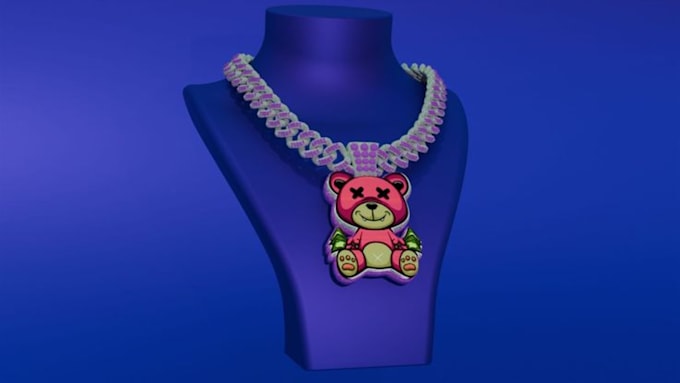 create custom 3d iced out chain or pendant for gta fivem
