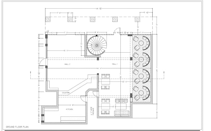 create 2d restaurant floor plan, as built drawing, seating layout, dinning chart