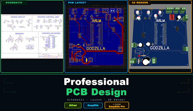 design professional pcb for esp32, stm32, and arduino