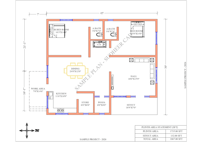 do vastu house plan and floor plan with autocad dwg file