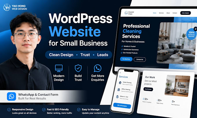 design a responsive wordpress landing page for your business