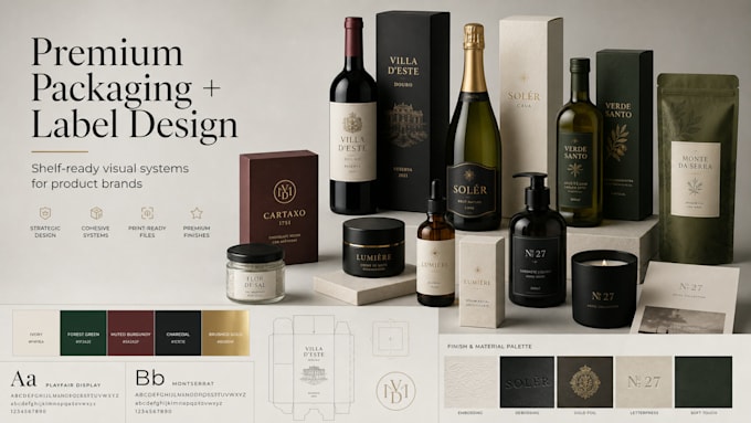 design premium packaging and label design