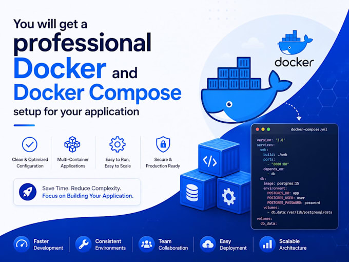 write dockerfile and docker compose for your app
