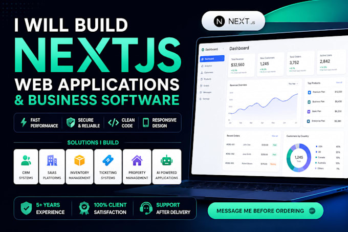 build custom nextjs web applications and business software