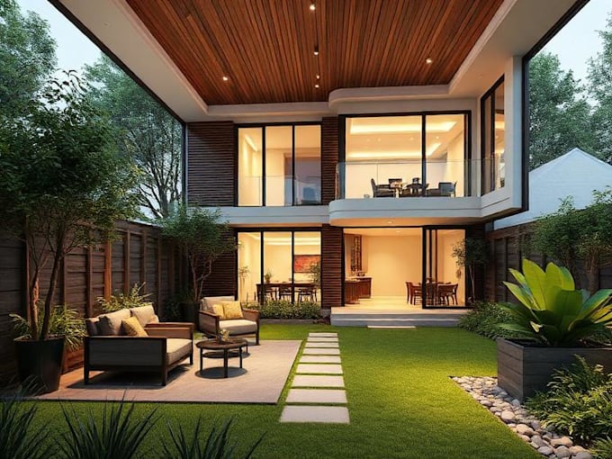 do 3d interior design, architecture, landscape backyard design, 3d rendering