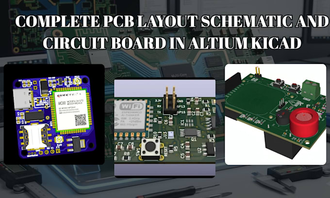 design pcb layout schematic and circuit board in altium kicad