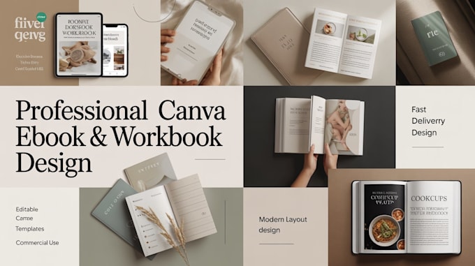 canva ebook design canva cookbook canva recipes workbook journal planner book