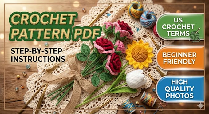 write professional crochet patterns with PDF instruction