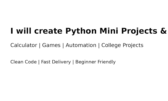 create python mini projects and gui applications