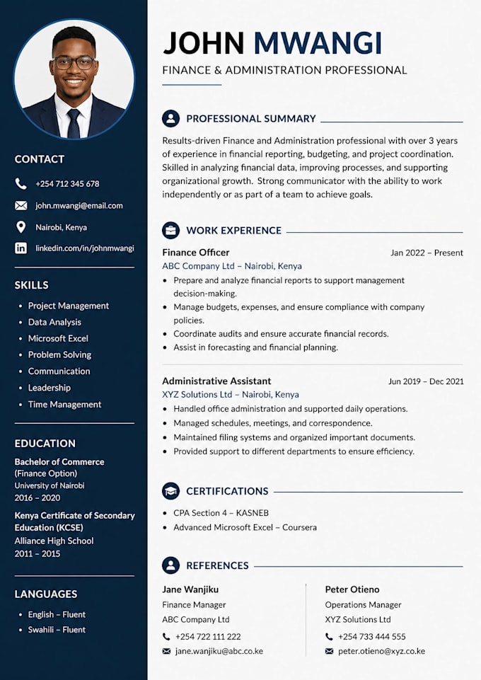 proofread, edit and create a professional CV and academic documents
