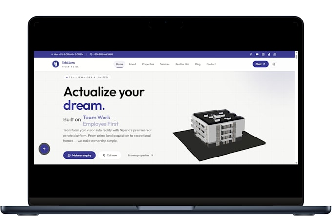design and develop a scalable nextjs business website