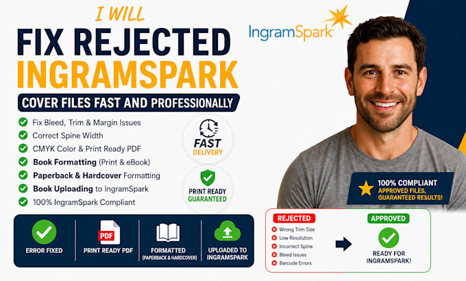 format, adjust your book cover and upload your book on ingramspark successfully