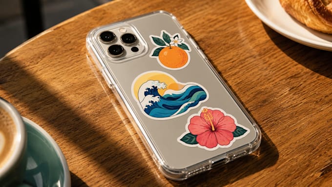 design custom vector sticker packs and flat illustrations