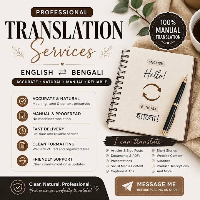 translation for your documents and video