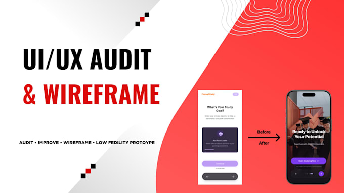 do UI UX audit, wireframe, clickable prototype in figma