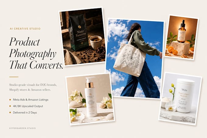create ai product photography and ad creatives for ecommerce brands