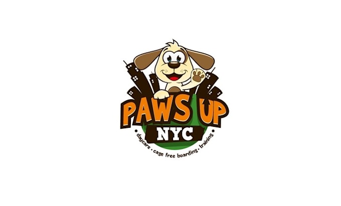 create amazing pet care logo for paws up NYC