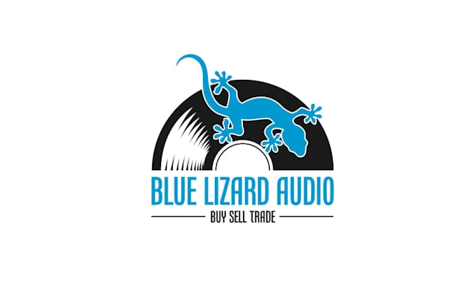 design glamorous blue lizard audio logo