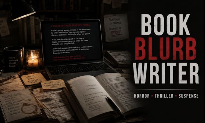 write or edit your horror thriller book blurb