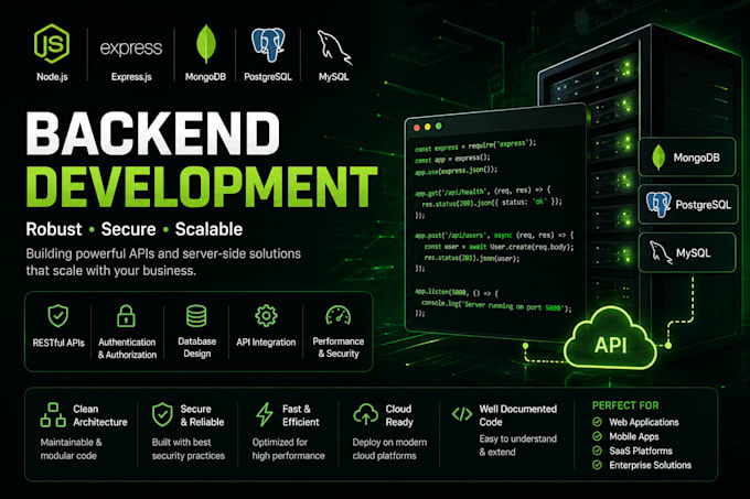 develop robust backend using nodejs and express