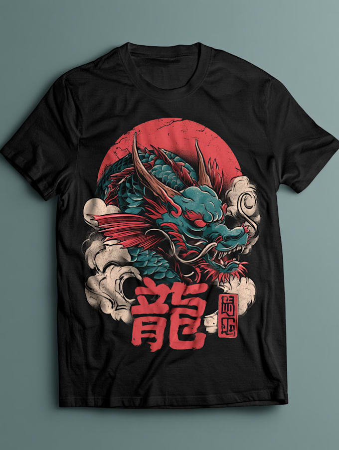 do a japanese t shirt illustration