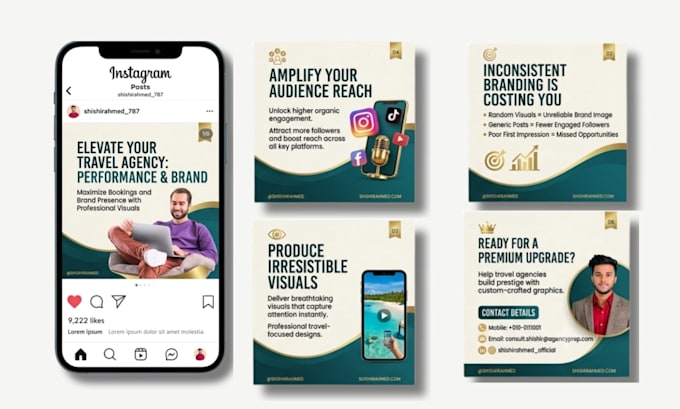instagram carousel post social media carousel post reels canva template design