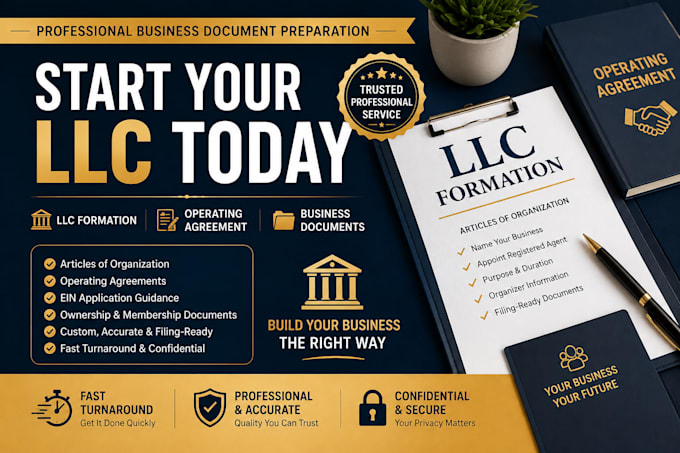 draft llc formation, operating agreement and ein documents