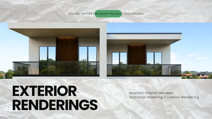 create realistic exterior house renderings