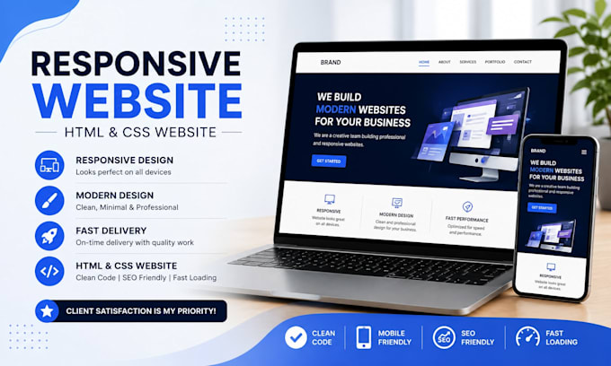 create a simple responsive website