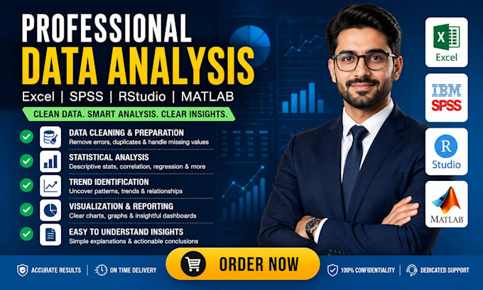 statistically analyze data using power bi excel rstudio matlab visualize trends