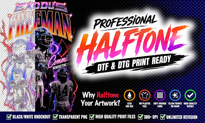 convert your artwork into halftone print ready design