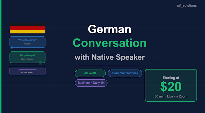 practice german conversation with you and give grammar feedback