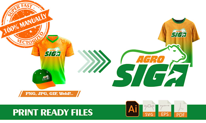 vectorize your design or logo for print and apparel