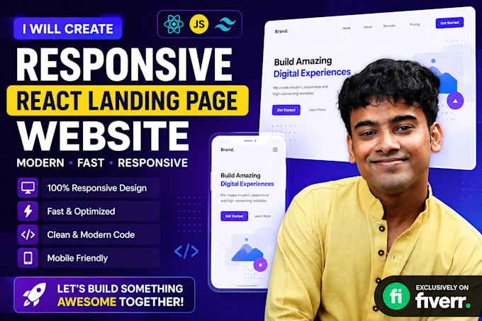 create landing page website that sells