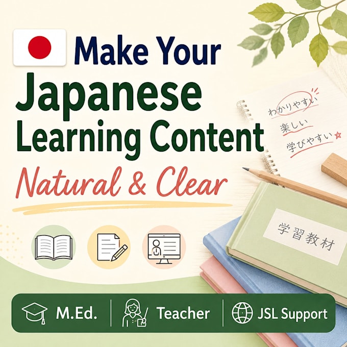 proofread educational content for japanese learners