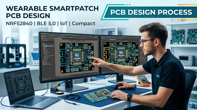 develop wearable smartpatch pcb using nrf52840