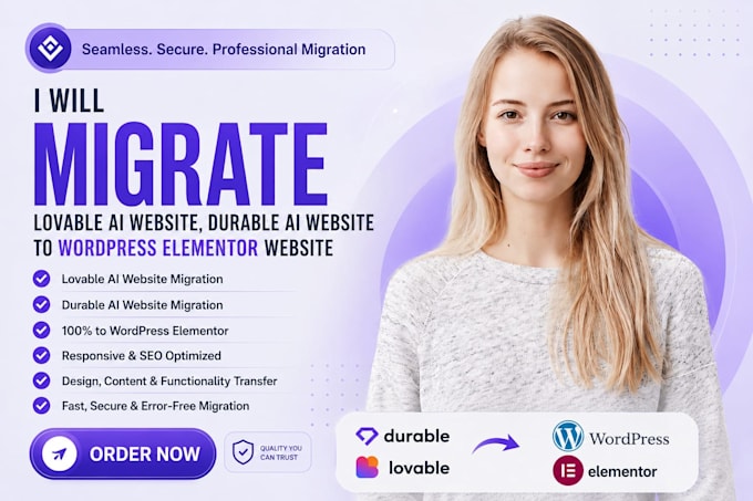 clone migrate durable ai 10web website lovable to wordpress website elementor