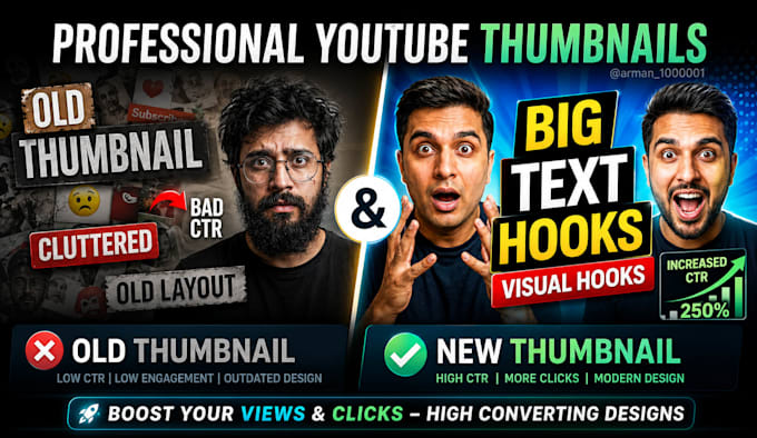 create scroll stopping youtube thumbnails