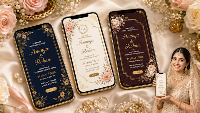 create a premium digital invitation website