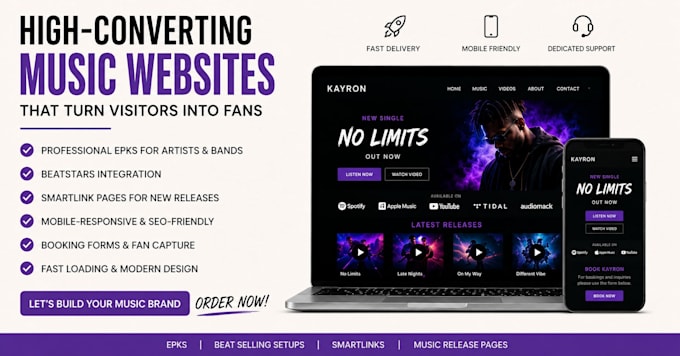 design a professional beat selling website with beatstars integration