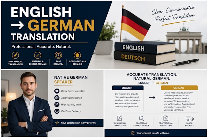 translate your english content into perfect german