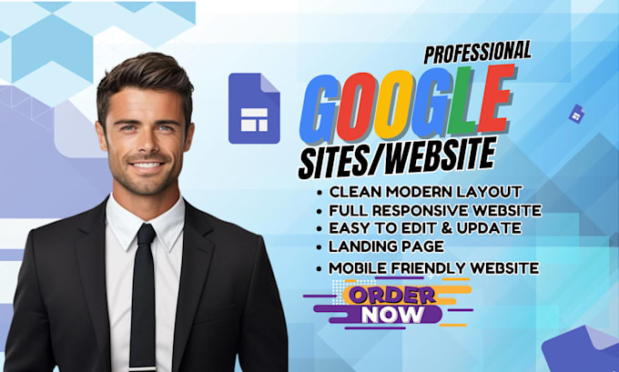create modern responsive google sites websites or landing page