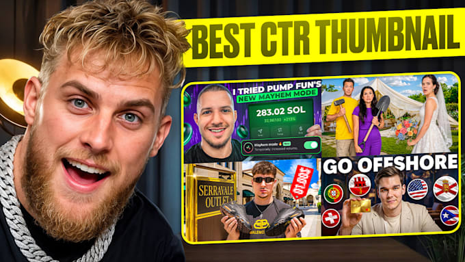 design amazing youtube thumbnail