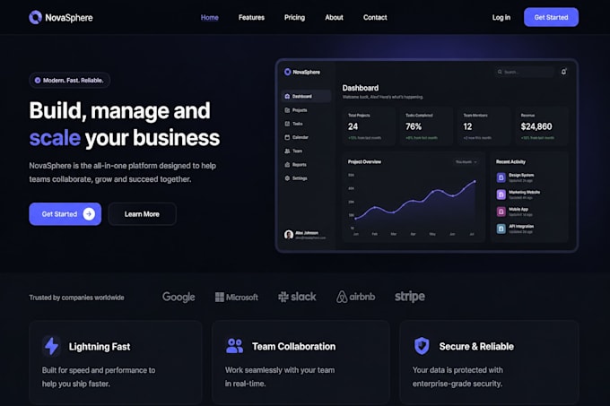 create a modern website or web app for your business