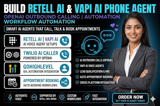 create retell ai vapi ai phone agent openai outbound calling workflow automation